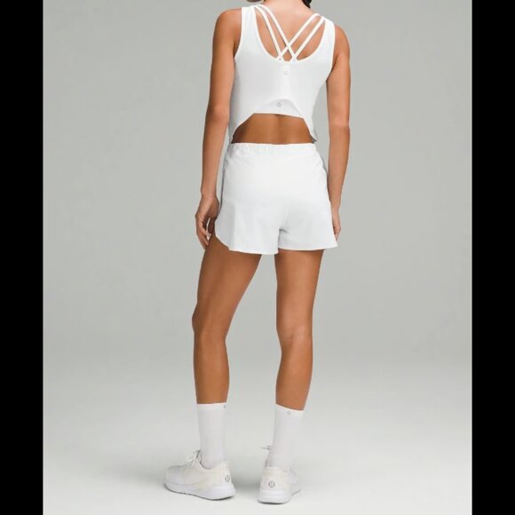 Lululemon Open-Back Running Romper 3" - Color White Size 10 - Picture 5 of 7